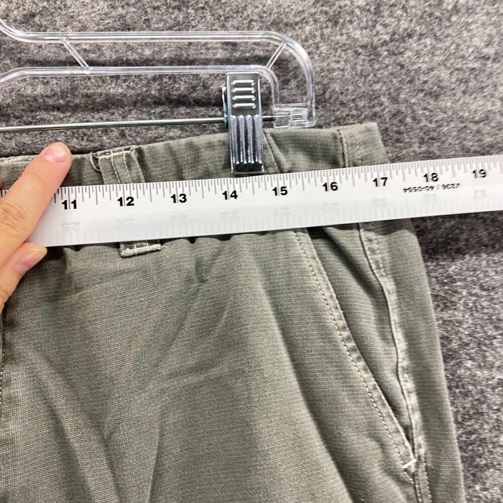 American Eagle Cargo Khakis Pants Women 12 Gray High Rise Flat Front Cotton - Picture 5 of 9